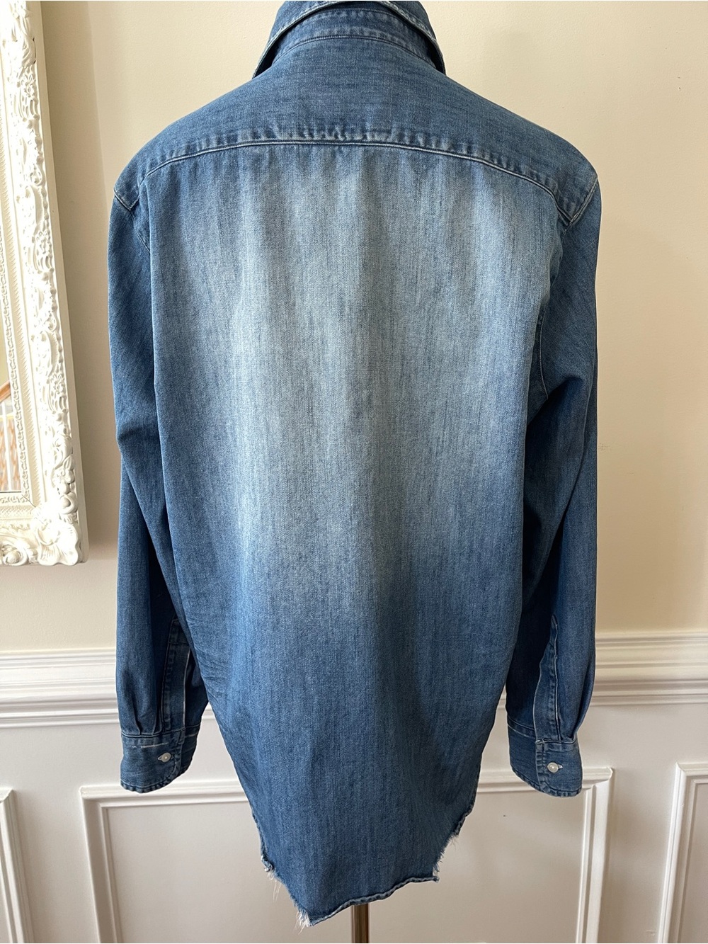 Frank and Frank Eileen Denim Eileen Relaxed Button Up Shirt Size Small - Picture 6 of 7